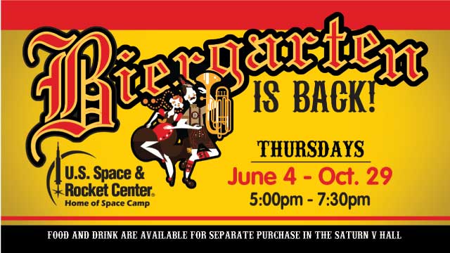 Biergarten is back! Thursdays, June 4 to Oct. 29, 5 to 7:30 p.m.