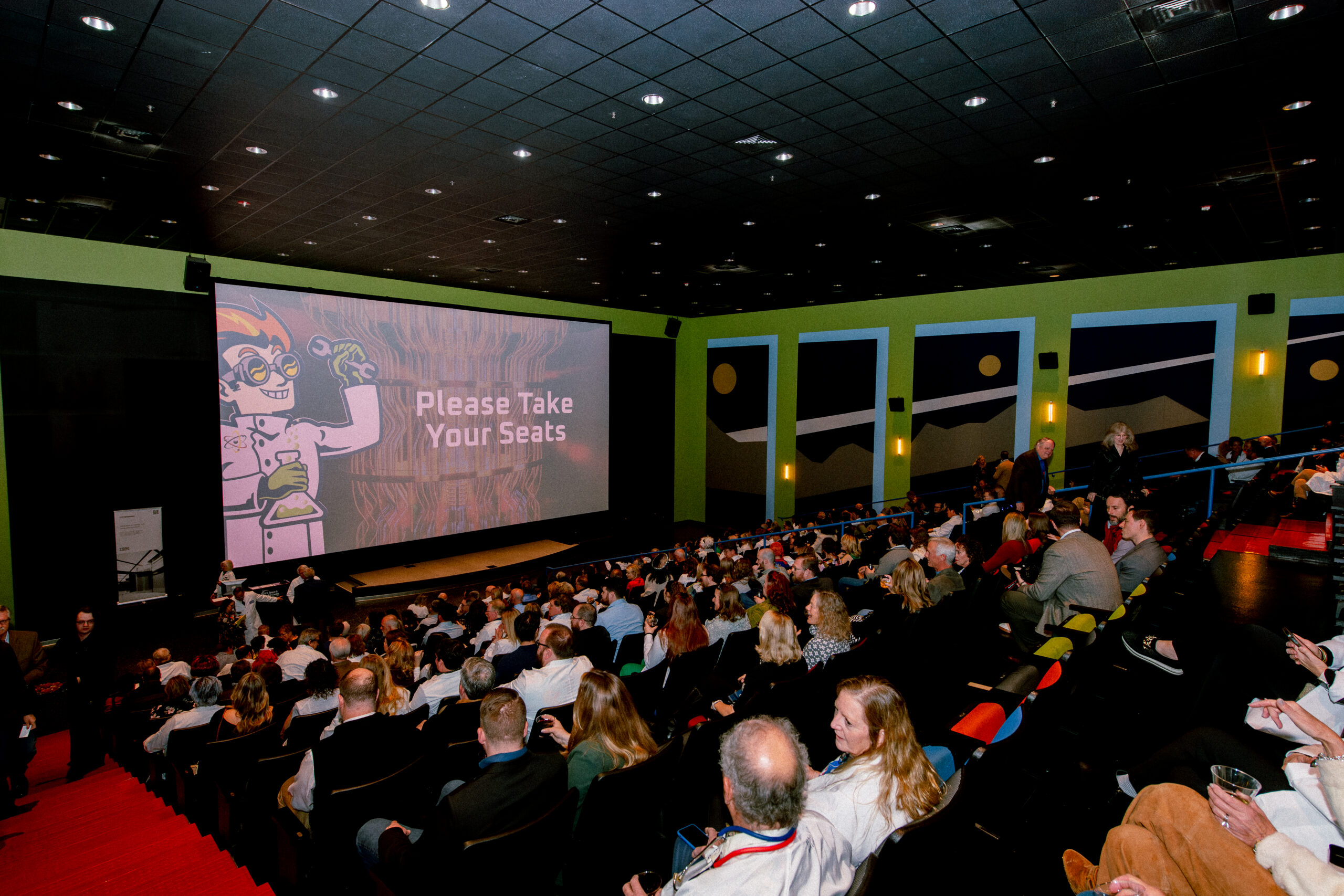 Group of people gathered for an event in Davidson Center.