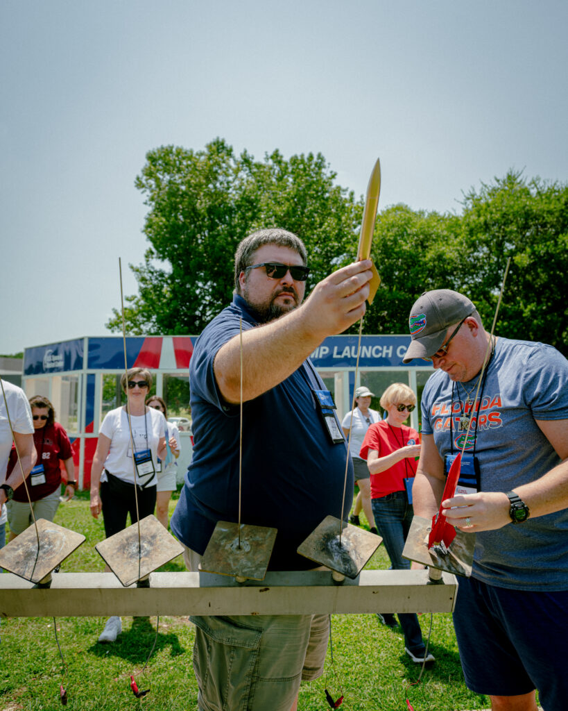 Teachers attending our Space Academy for Educators and having a blast at Rocket Blast