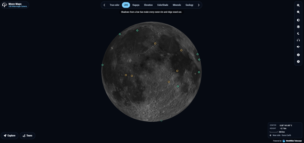 We are exploring our Moon in many ways - tour the Moon to discover landing sites from Apollo to Artemis.
