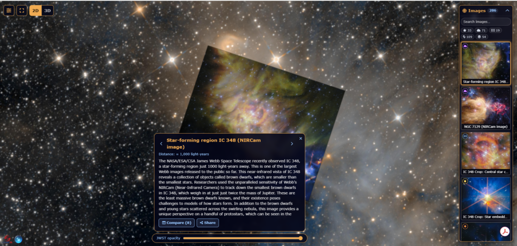 The James Webb Space Telescope (JWST) is thoroughly observing the universe. Explore its images in the context of the night sky and check back for updates as new observations are released.